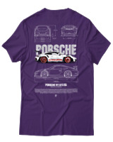 T-Shirt  Γυναικείο - 911 GT3  - Color Thumbnail Μώβ
