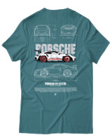 T-Shirt  Γυναικείο - 911 GT3  - Color Thumbnail Μπλέ Πράσινο