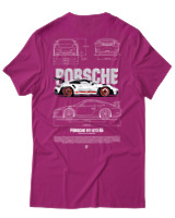 T-Shirt  Γυναικείο - 911 GT3  - Color Thumbnail Φούξια