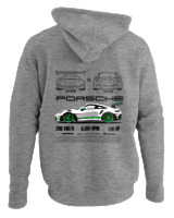 Φούτερ με κουκούλα Αντρικό - 911 GT3 RS - Color Thumbnail Γκρι Μελανζέ