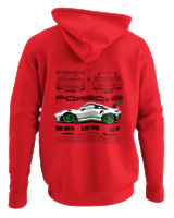 Φούτερ με κουκούλα Αντρικό - 911 GT3 RS - Color Thumbnail Κόκκινο