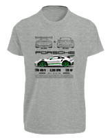 T-Shirt Fit Αντρικό - 911 GT3 RS - Color Thumbnail Γκρι Μελανζέ