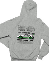 Φούτερ με κουκούλα Παιδικό - 911 GT3 RS - Color Thumbnail Γκρι Μελανζέ