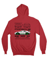 Ζακέτα Φούτερ με κουκούλα Αντρικό - 911 GT3 RS - Color Thumbnail Κόκκινο