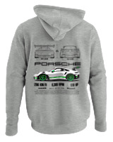 Φούτερ με κουκούλα Γυναικείο - 911 GT3 RS - Color Thumbnail Γκρι Μελανζέ