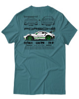 T-Shirt Αντρικό - 911 GT3 RS - Color Thumbnail Μπλε Πράσινο