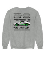 Φούτερ χωρίς κουκούλα Γυναικείο - 911 GT3 RS - Color Thumbnail Γκρι Μελανζέ