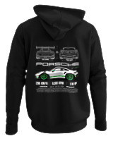 Φούτερ με κουκούλα Αντρικό - 911 GT3 RS - Color Thumbnail Μαύρο
