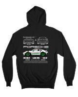 Ζακέτα Φούτερ με κουκούλα Αντρικό - 911 GT3 RS - Color Thumbnail Μαύρο