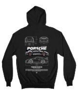 Ζακέτα Φούτερ με κουκούλα Γυναικείο - 911 GT3 RS - Color Thumbnail Μαύρο
