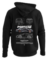 Φούτερ με κουκούλα Γυναικείο - 911 GT3 RS - Color Thumbnail Μαύρο