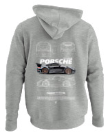 Φούτερ με κουκούλα Γυναικείο - 911 GT3 RS - Color Thumbnail Γκρι Μελανζέ