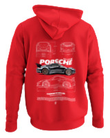 Φούτερ με κουκούλα Γυναικείο - 911 GT3 RS - Color Thumbnail Κόκκινο