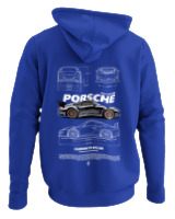 Φούτερ με κουκούλα Γυναικείο - 911 GT3 RS - Color Thumbnail Μπλε Ρουά