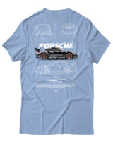 T-Shirt Αντρικό - 911 GT3 RS - Color Thumbnail Γαλάζιο