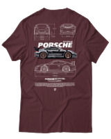 T-Shirt Αντρικό - 911 GT3 RS - Color Thumbnail Μπορντό