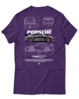 T-Shirt Αντρικό - 911 GT3 RS - Color Thumbnail Σκούρο Μωβ