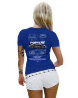 T-Shirt Στενή Γραμμή Γυναικείο - 911 GT3 RS - Color Thumbnail Μπλε Ρουά