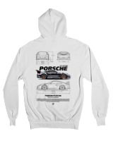Ζακέτα Φούτερ με κουκούλα Αντρικό - 911 GT3 RS - Color Thumbnail 'Ασπρο