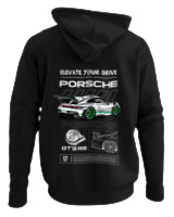 Φούτερ με κουκούλα Αντρικό - 911 GT3 RS - Color Thumbnail Μαύρο