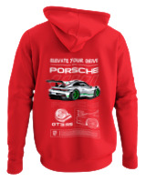 Φούτερ με κουκούλα Αντρικό - 911 GT3 RS - Color Thumbnail Κόκκινο