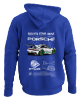 Φούτερ με κουκούλα Αντρικό - 911 GT3 RS - Color Thumbnail Μπλε Ρουά