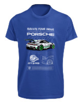 T-Shirt Fit Αντρικό - 911 GT3 RS - Color Thumbnail Μπλε Ρουά