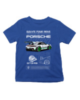 T-Shirt  Παιδικό - 911 GT3 RS - Color Thumbnail Μπλε Ρουά