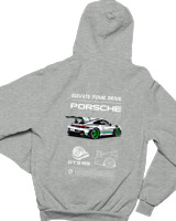 Φούτερ με κουκούλα Παιδικό - 911 GT3 RS - Color Thumbnail Γκρι Μελανζέ