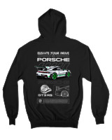 Ζακέτα Φούτερ με κουκούλα Αντρικό - 911 GT3 RS - Color Thumbnail Μαύρο