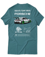 T-Shirt Αντρικό - 911 GT3 RS - Color Thumbnail Μπλε Πράσινο