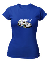 T-Shirt Στενή Γραμμή Γυναικείο - 964 - Color Thumbnail Μπλε Ρουά