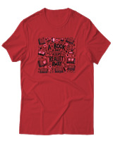 T-Shirt Αντρικό - A Book A Day Keeps Reality Away - Color Thumbnail Κόκκινο