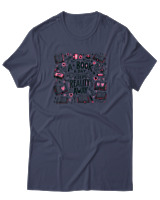 T-Shirt Αντρικό - A Book A Day Keeps Reality Away - Color Thumbnail Μπλε Γκρι