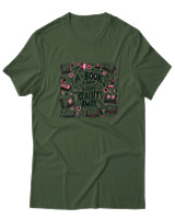 T-Shirt  Γυναικείο - A Book A Day Keeps Reality Away - Color Thumbnail Κυπαρισσί