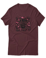 T-Shirt  Γυναικείο - A Book A Day Keeps Reality Away - Color Thumbnail Μπορντό