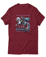 T-Shirt Αντρικό - A Lone Rider In The Veil Of Mystery - Color Thumbnail Σκούρο Κόκκινο