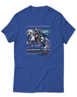 T-Shirt Αντρικό - A Lone Rider In The Veil Of Mystery - Color Thumbnail Μπλε Ρουά