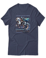 T-Shirt Αντρικό - A Lone Rider In The Veil Of Mystery - Color Thumbnail Μπλε Γκρι