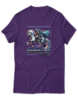 T-Shirt Αντρικό - A Lone Rider In The Veil Of Mystery - Color Thumbnail Σκούρο Μωβ