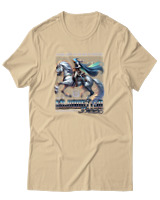 T-Shirt Αντρικό - A Lone Rider In The Veil Of Mystery - Color Thumbnail Μπεζ