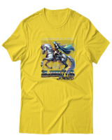 T-Shirt  Γυναικείο - A Lone Rider In The Veil Of Mystery - Color Thumbnail Κίτρινο Χρυσό