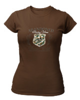T-Shirt Στενή Γραμμή Γυναικείο - Abandoned - Color Thumbnail Καφέ