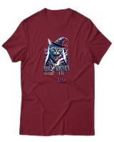 T-Shirt Αντρικό - Abracadabra Cat - Color Thumbnail Σκούρο Κόκκινο