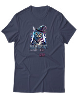 T-Shirt Αντρικό - Abracadabra Cat - Color Thumbnail Μπλε Γκρι