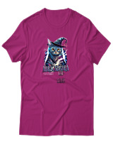 T-Shirt Αντρικό - Abracadabra Cat - Color Thumbnail Φουξια