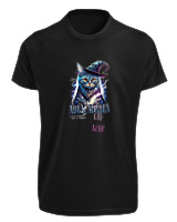 T-Shirt Fit Αντρικό - Abracadabra Cat - Color Thumbnail Μαύρο