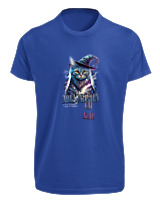T-Shirt Fit Αντρικό - Abracadabra Cat - Color Thumbnail Μπλε Ρουά