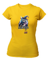 T-Shirt Στενή Γραμμή Γυναικείο - Abracadabra Cat - Color Thumbnail Χρυσό Κίτρινο