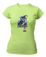 T-Shirt Στενή Γραμμή Γυναικείο - Abracadabra Cat - Color Thumbnail Λαχανί